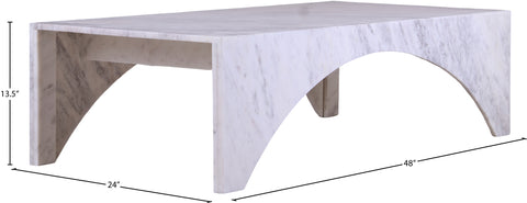 Rory White Marble Coffee Table