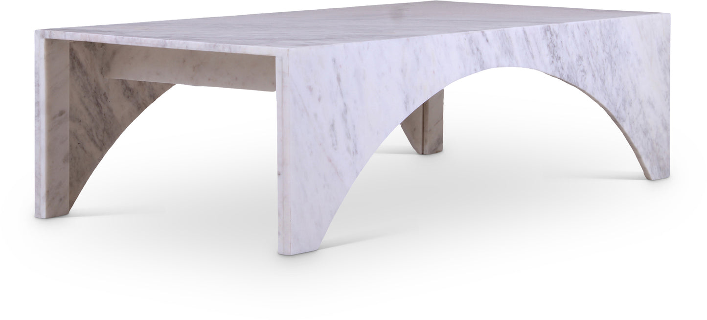 rory white marble coffee table