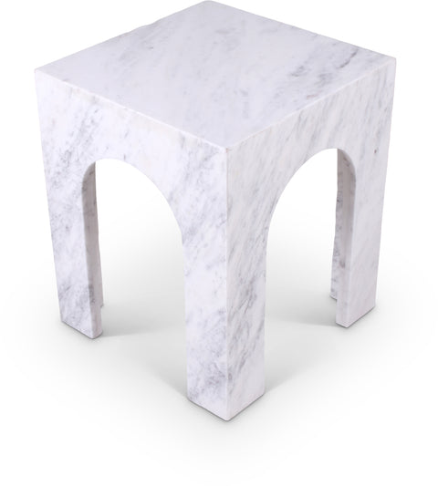 Rory White Marble End Table