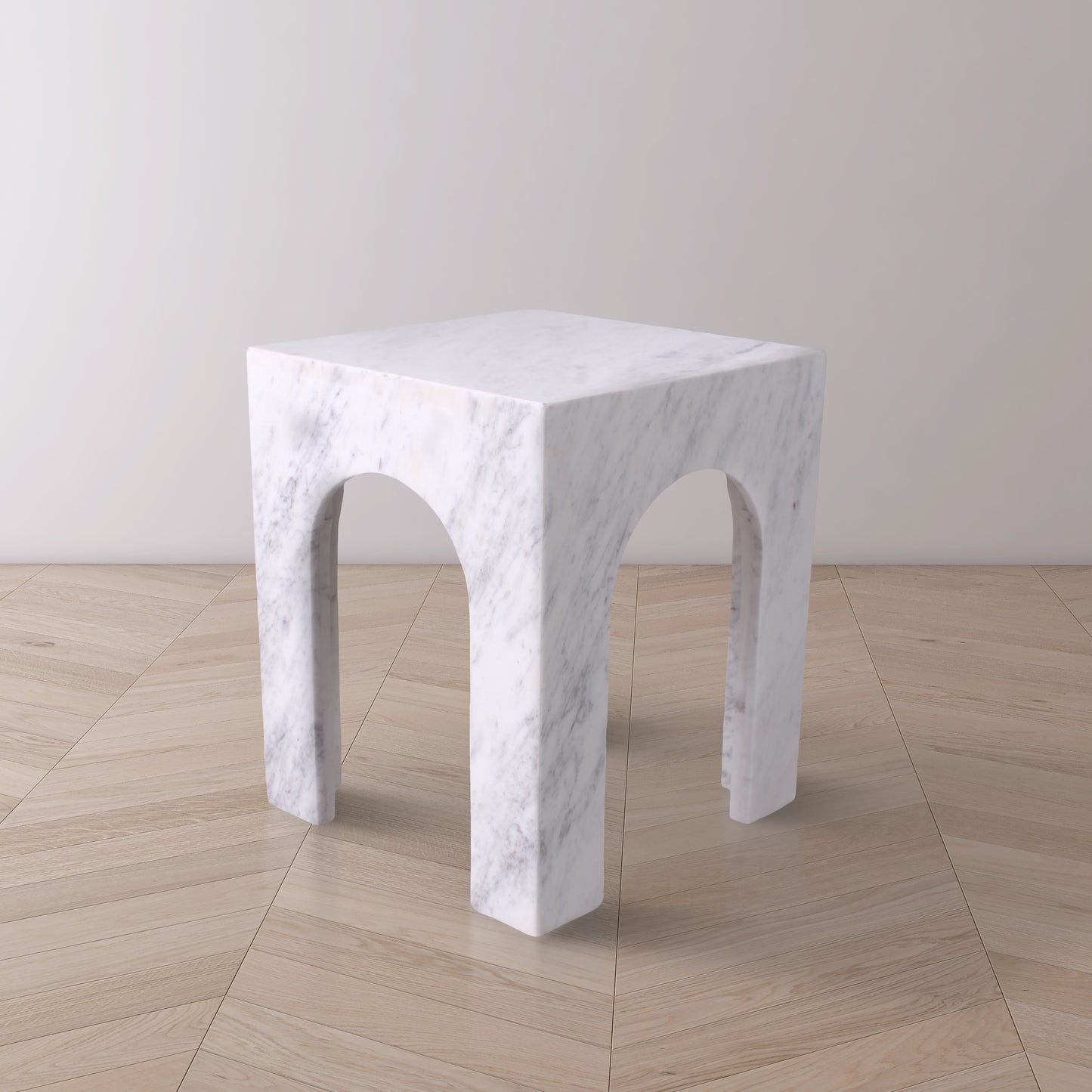 rory white marble end table