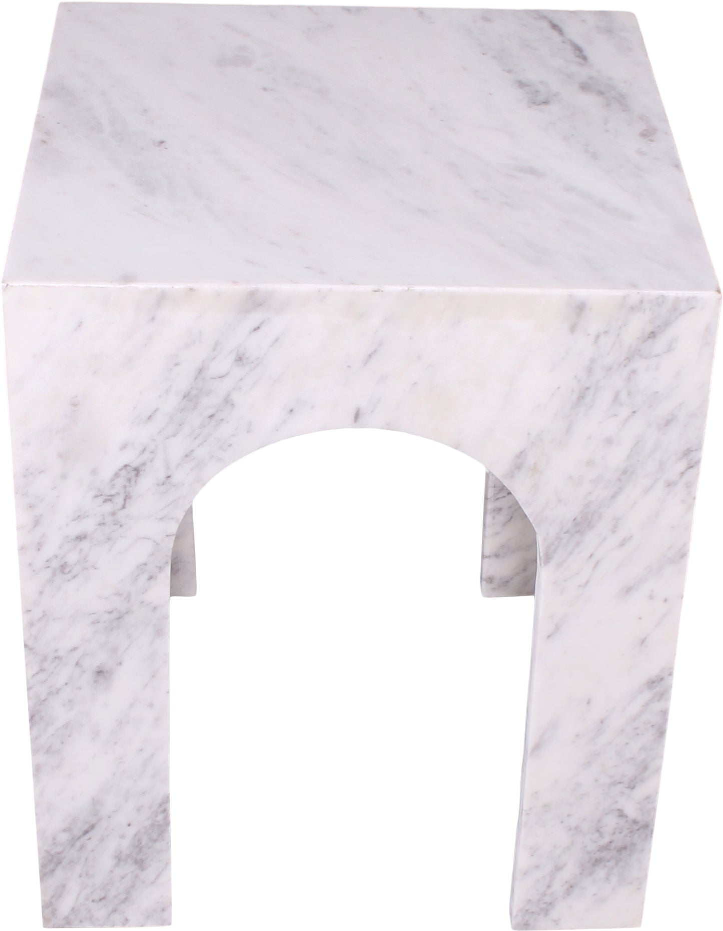 rory white marble end table