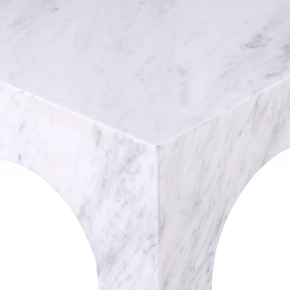 Rory White Marble End Table