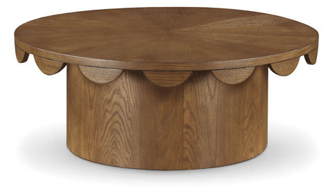 Selene Brown Oak Veneer Coffee Table, 1 Piece