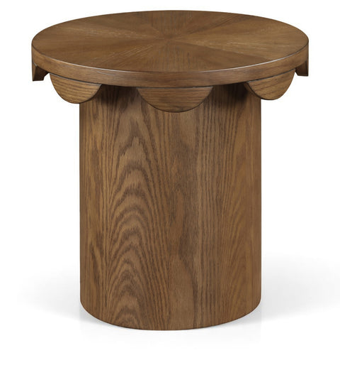 Selene Brown Oak Veneer End Table, 1 Piece