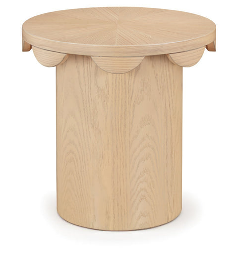 Selene Natural Oak Veneer End Table, 1 Piece