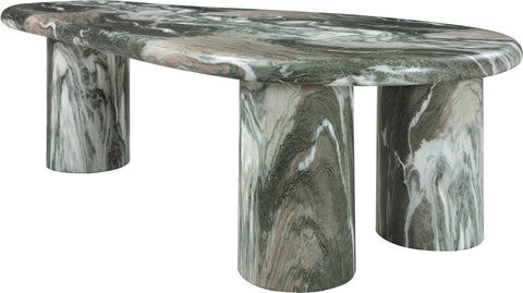 Tessa Green Marble Finish Concrete Indoor / Outdoor Coffee Table, 1 Piece