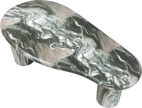 Tessa Green Marble Finish Concrete Indoor / Outdoor Coffee Table, 1 Piece