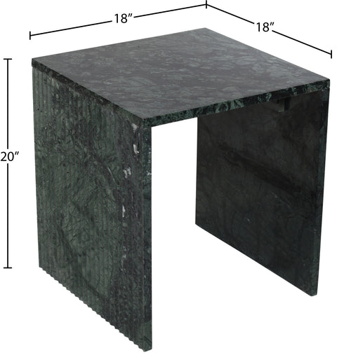 Tessa Green Genuine Marble End Table, 1 Piece
