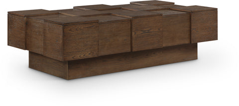 Camden Brown Oak Veneer Coffee Table, 1 Piece