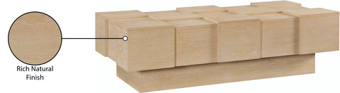 Camden Natural Oak Veneer Coffee Table, 1 Piece