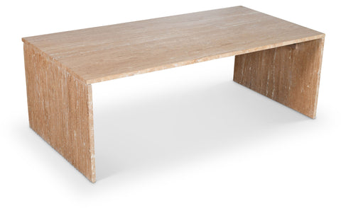 Tessa Natural Travertine Coffee Table, 1 Piece