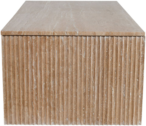 Tessa Natural Travertine Coffee Table, 1 Piece