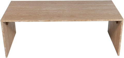 Tessa Natural Travertine Coffee Table, 1 Piece