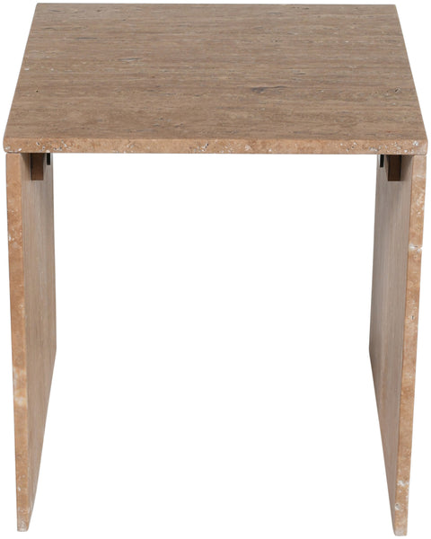 Tessa Natural Travertine End Table, 1 Piece