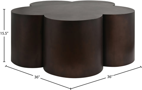Iris Brown Iron Coffee Table, 1 Piece