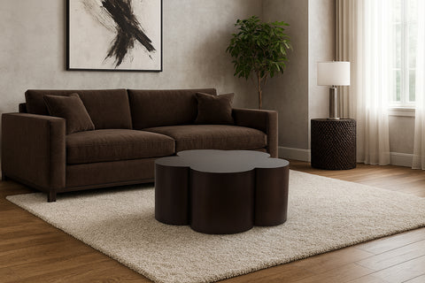 Iris Brown Iron Coffee Table, 1 Piece