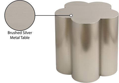 Iris Silver Iron End / Side Table, 1 Piece