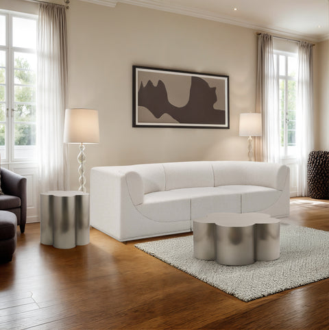 Iris Silver Iron End / Side Table, 1 Piece