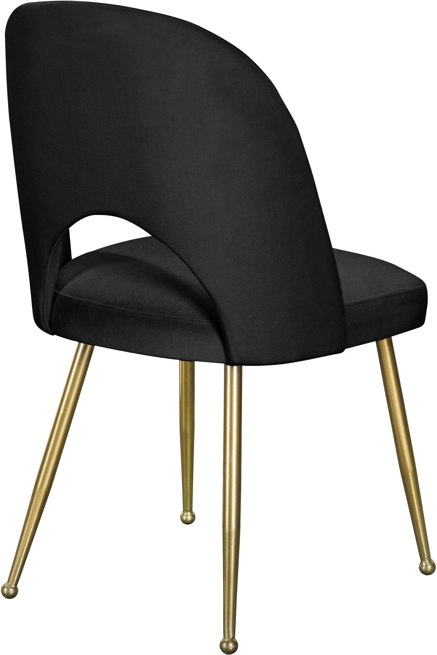 edison black velvet dining chair c