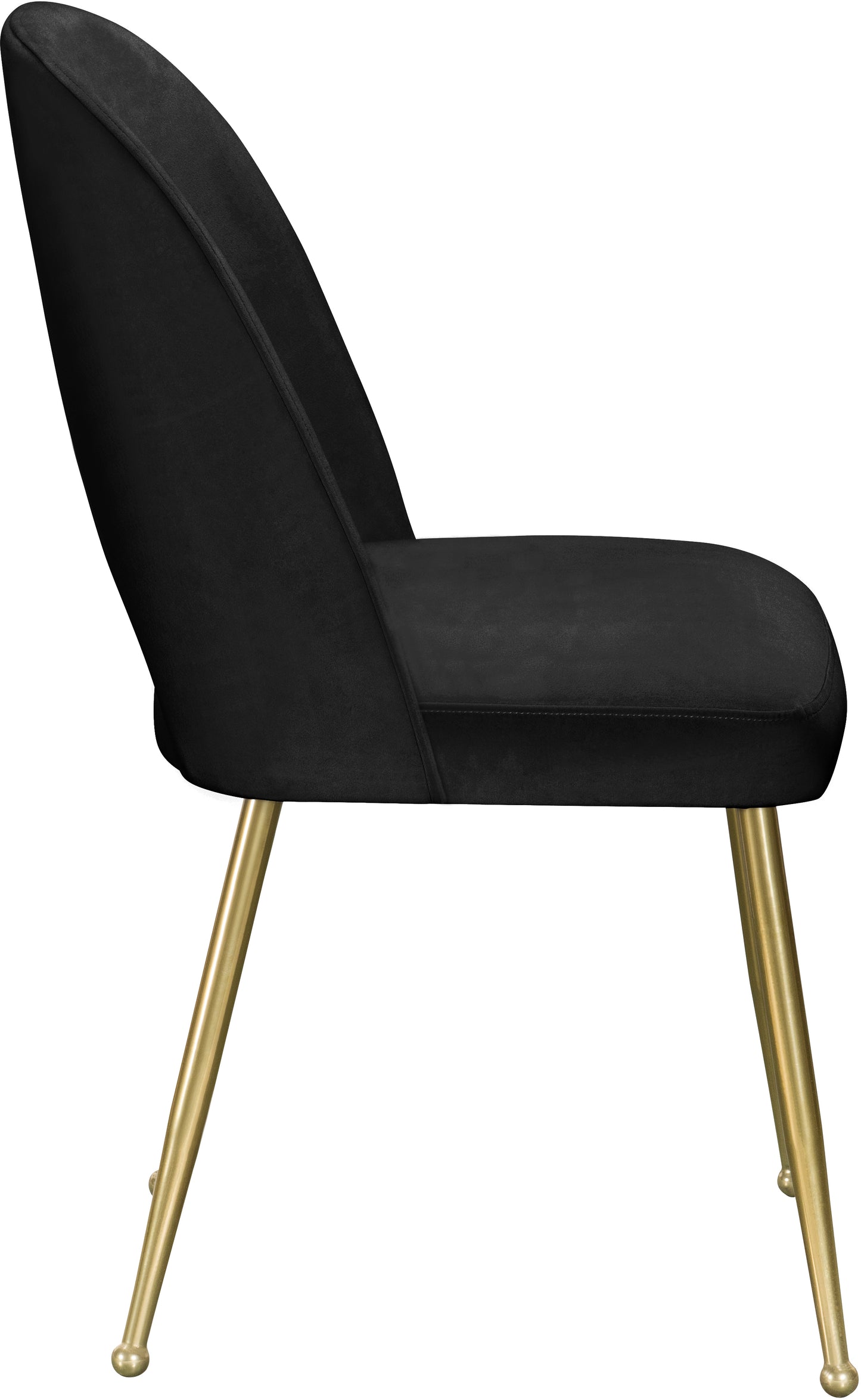 edison black velvet dining chair c