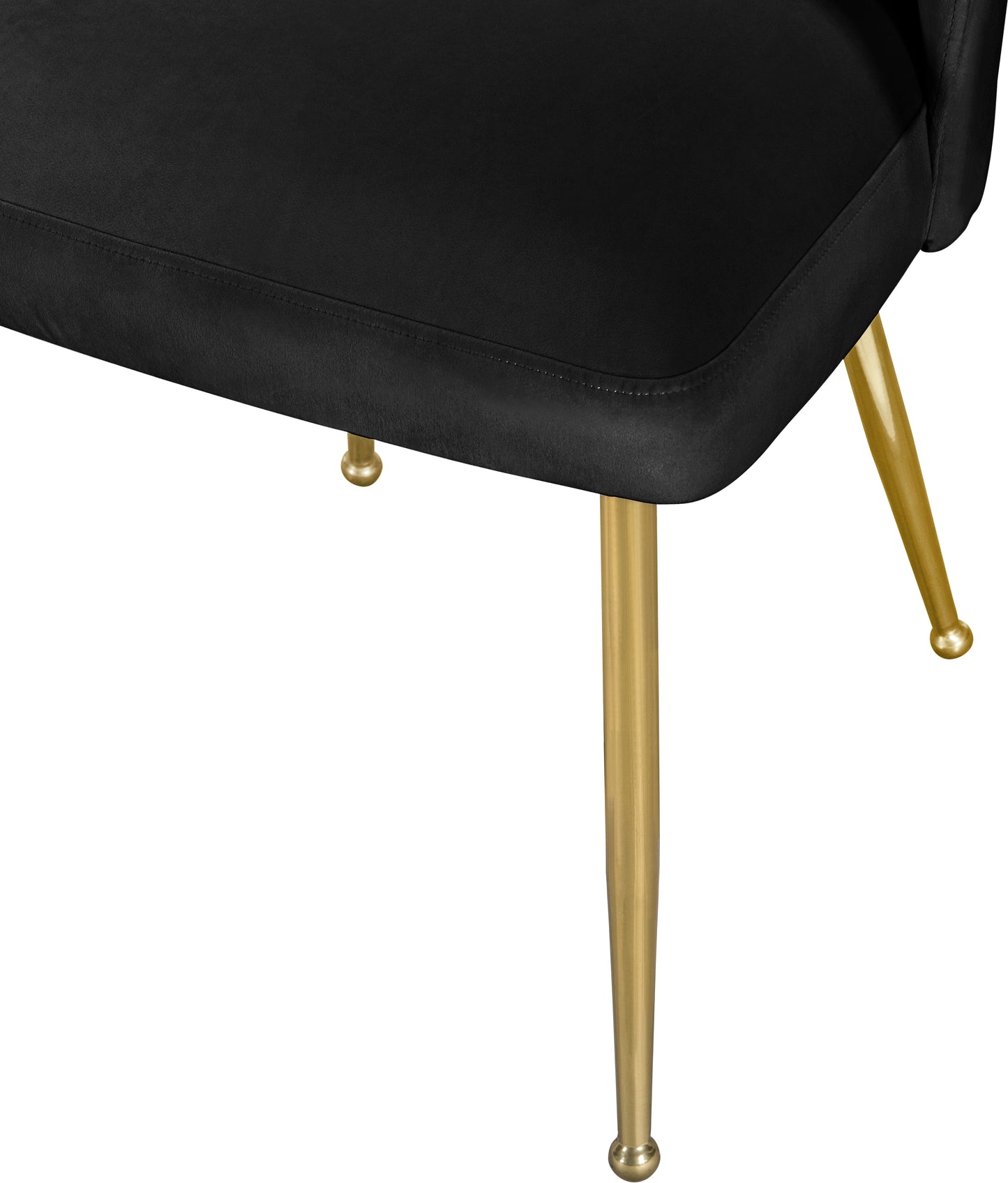 edison black velvet dining chair c