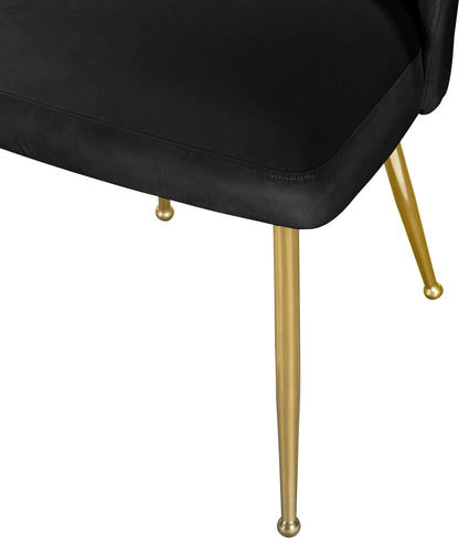 Edison Black Velvet Dining Chair C