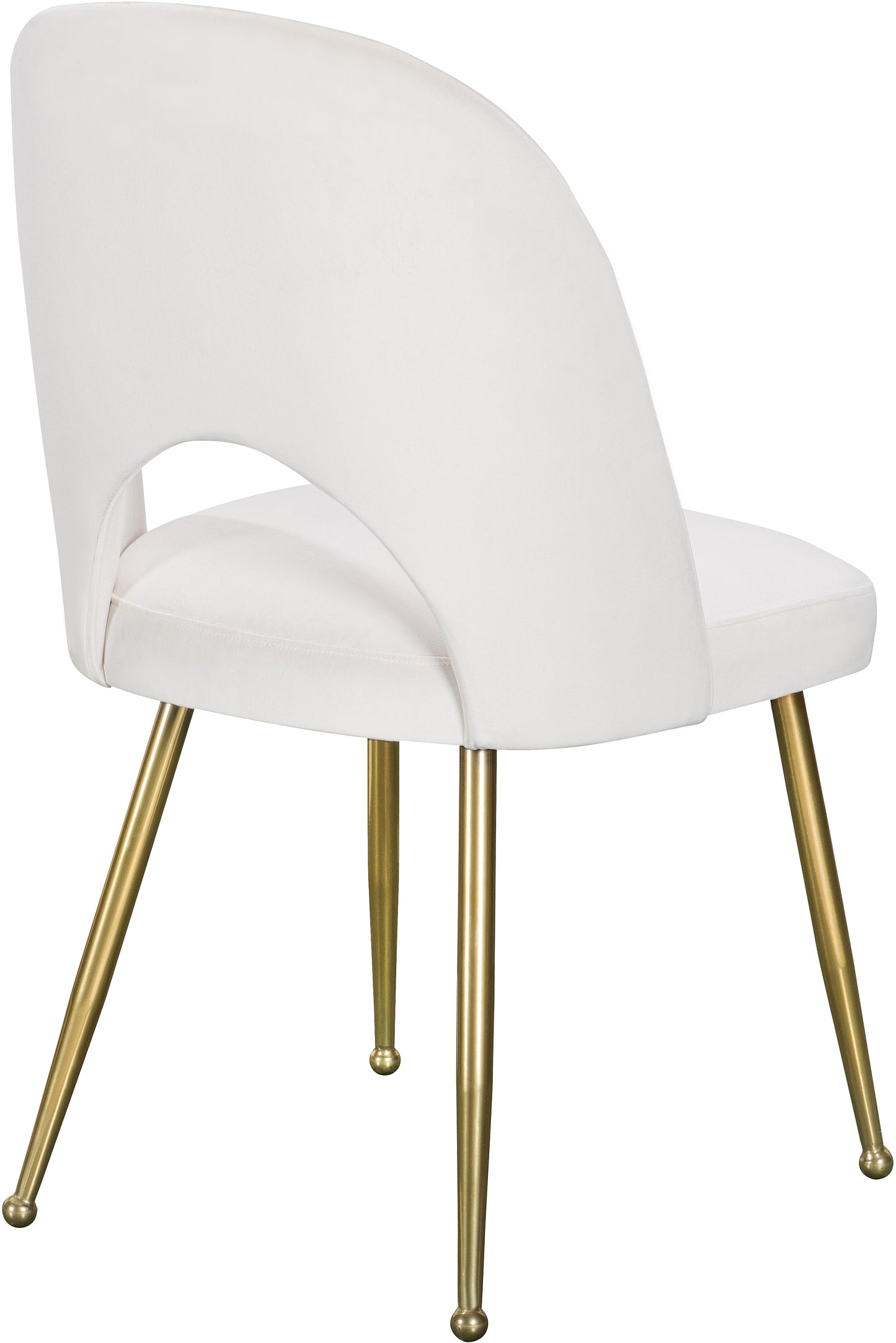 edison cream velvet dining chair c