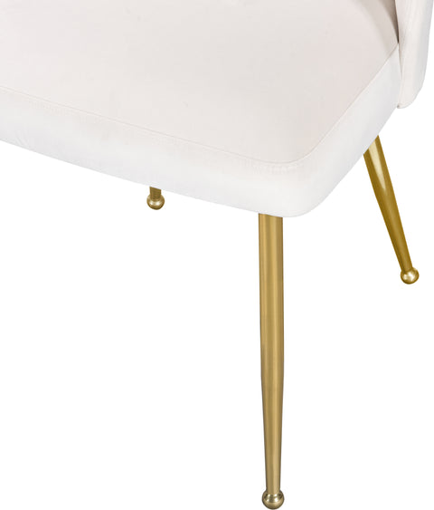 Edison Cream Velvet Dining Chair C