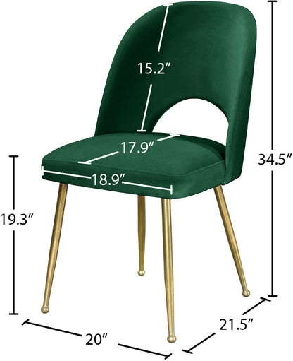 Edison Green Velvet Dining Chair C