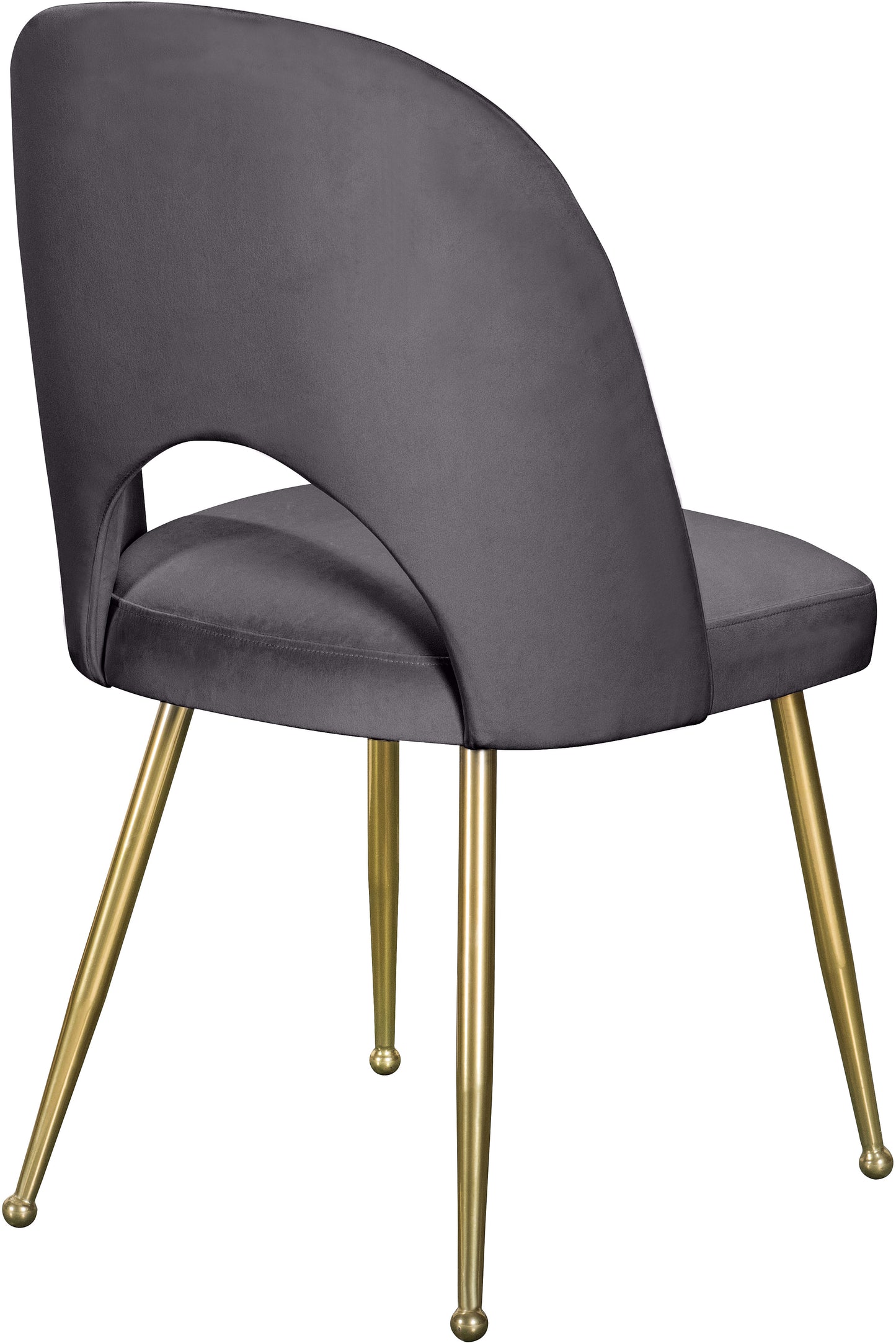 edison grey velvet dining chair c