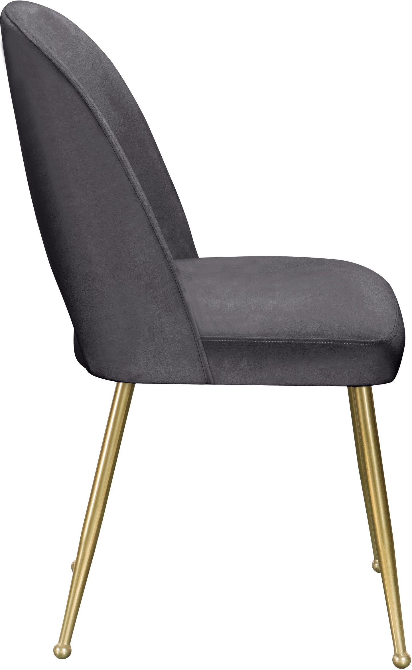 edison grey velvet dining chair c