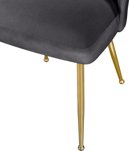 Edison Grey Velvet Dining Chair C