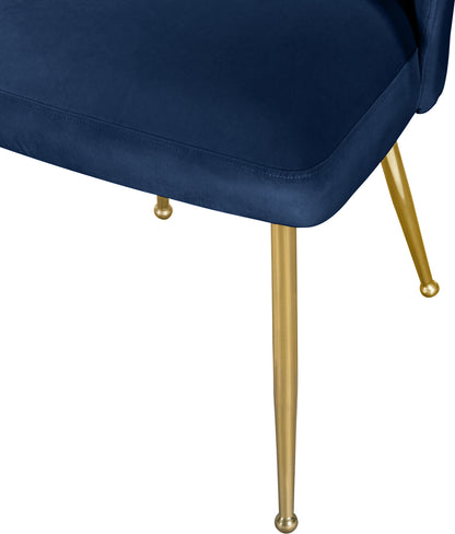 Edison Navy Velvet Dining Chair C