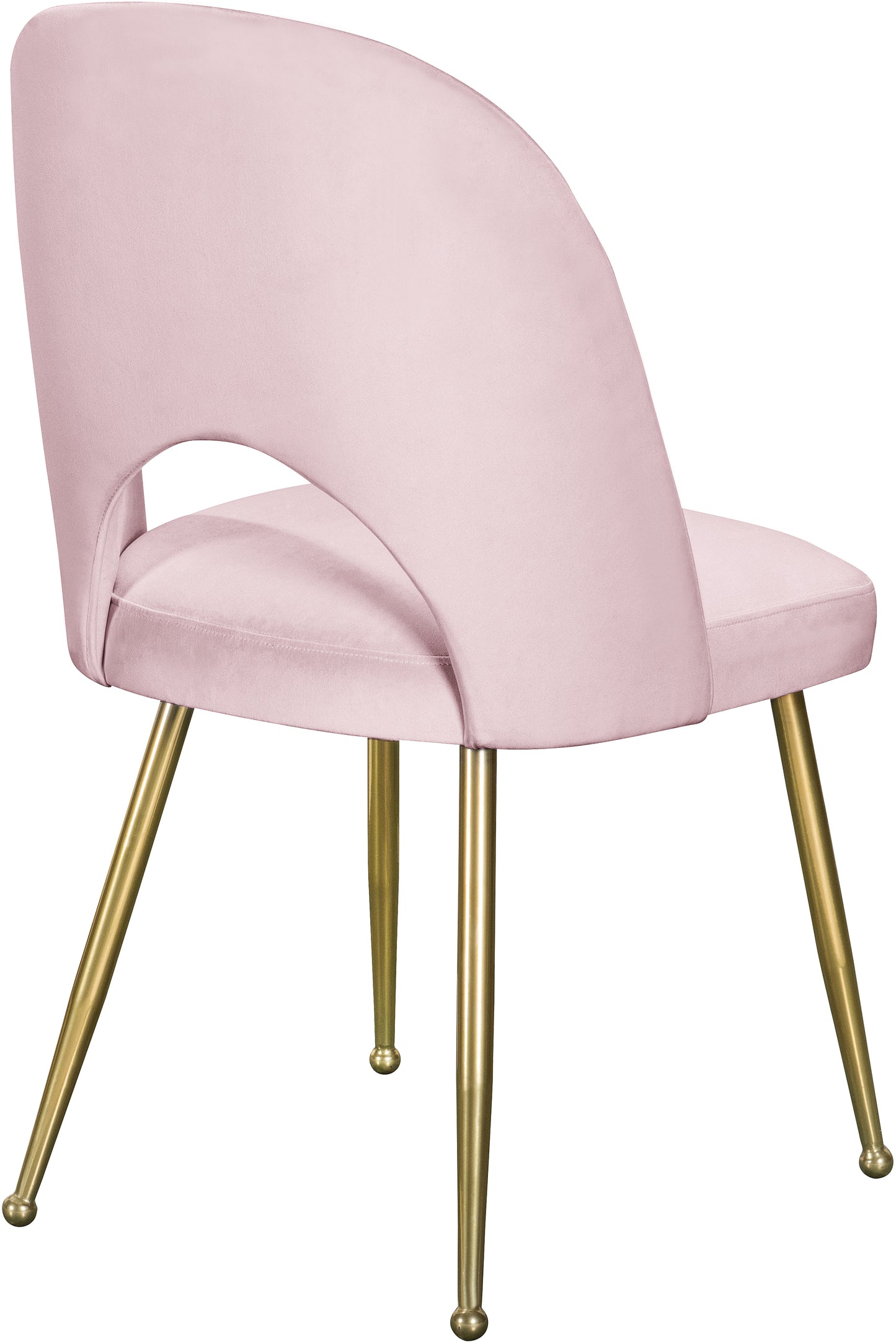 edison pink velvet dining chair c