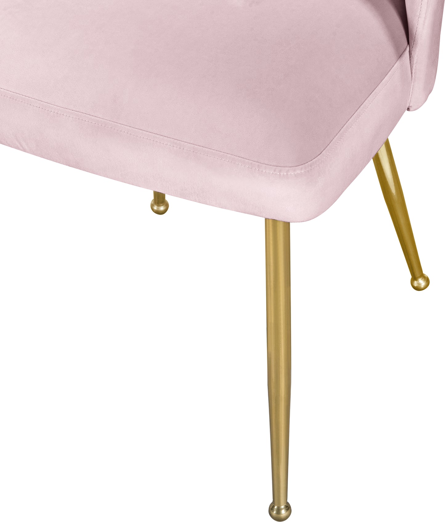 edison pink velvet dining chair c