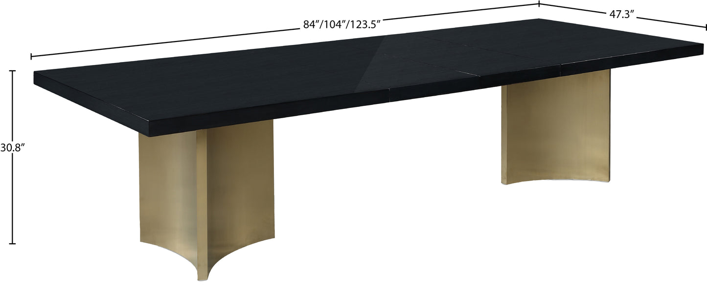 landon black dining table (3 boxes) t