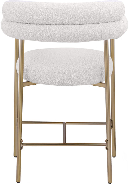 Santorini Cream Boucle Fabric Counter Stool