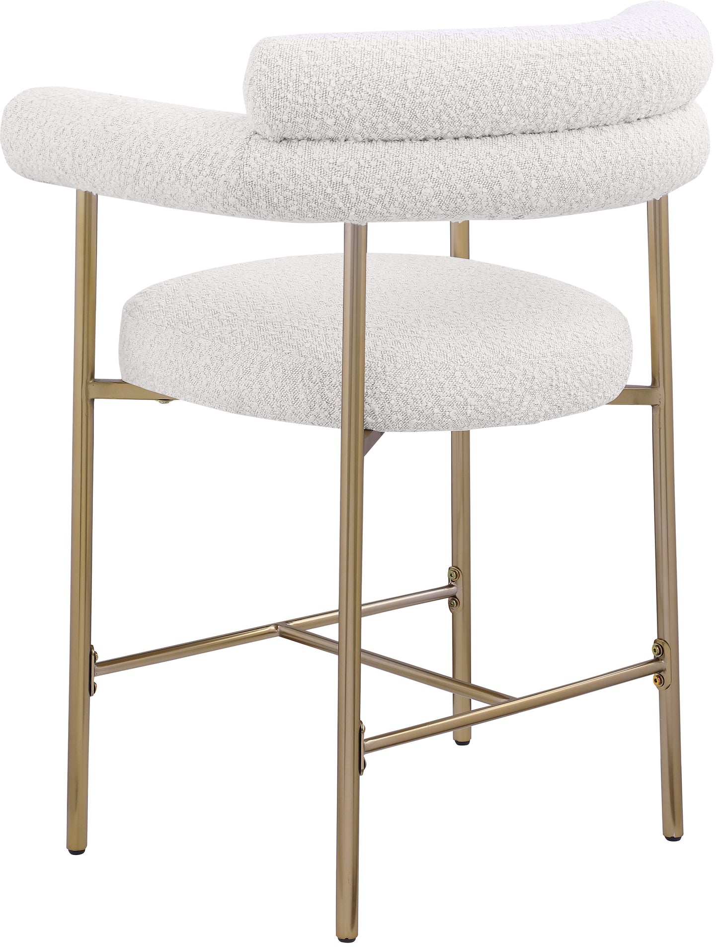 santorini cream boucle fabric counter stool