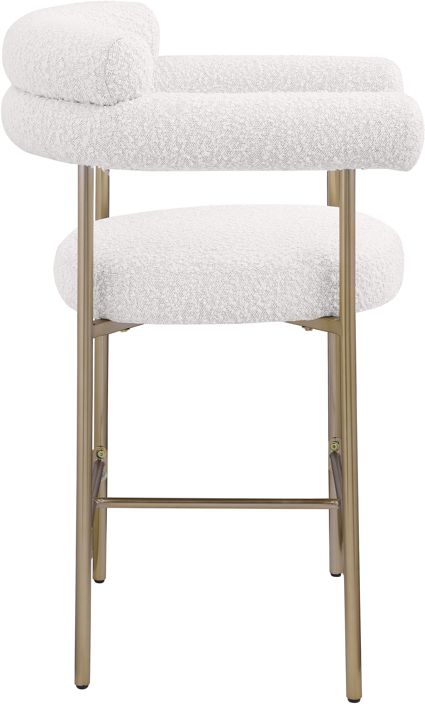 santorini cream boucle fabric counter stool