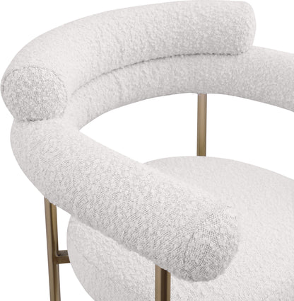 Santorini Cream Boucle Fabric Counter Stool