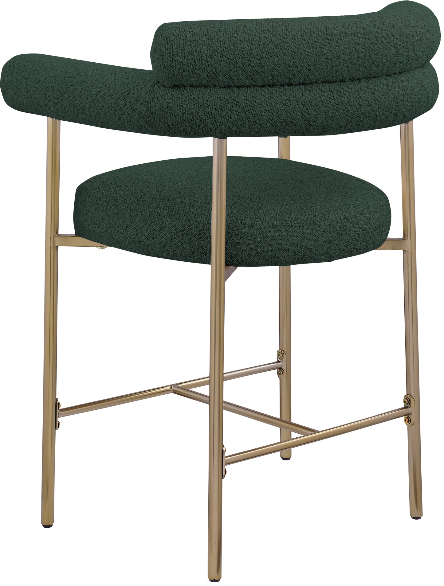 santorini green boucle fabric counter stool