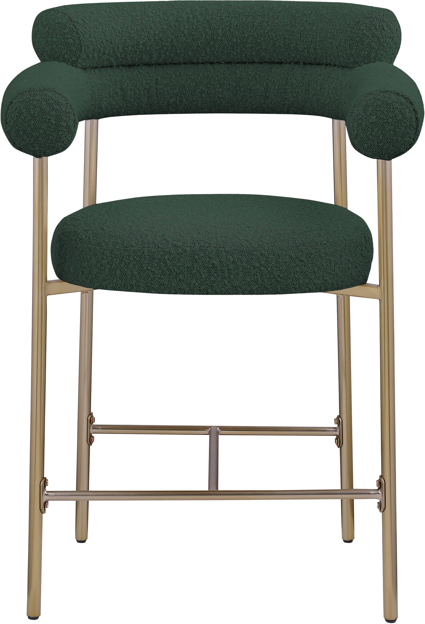 santorini green boucle fabric counter stool