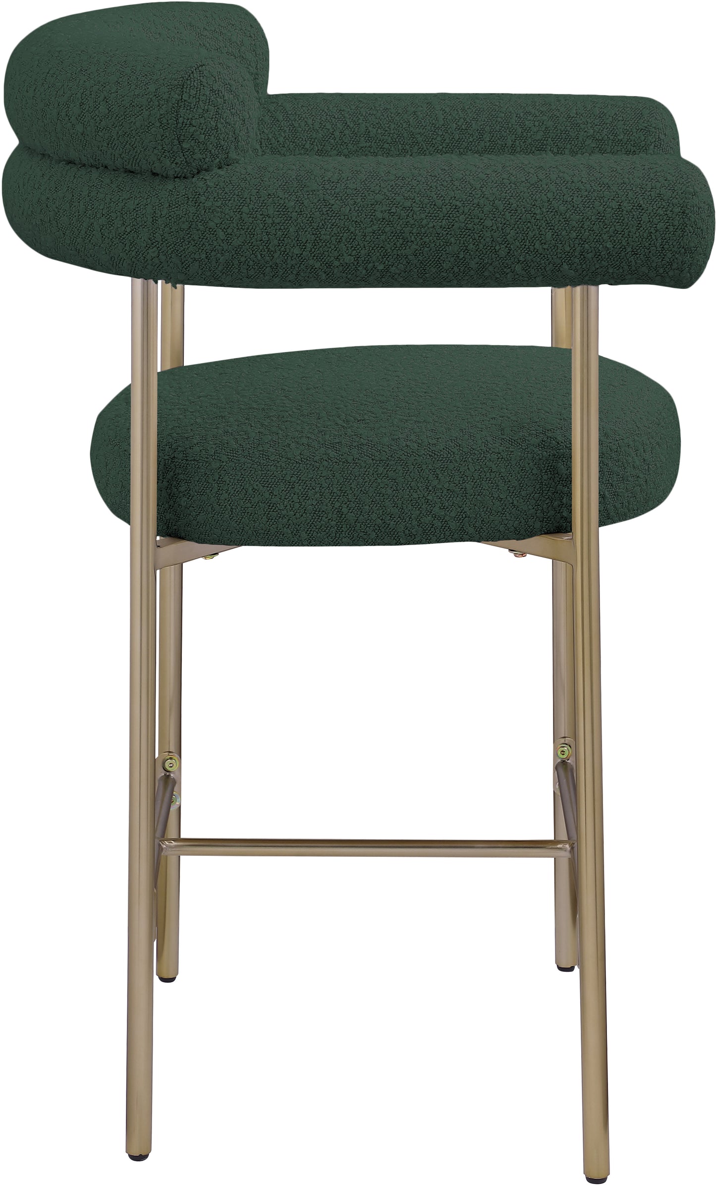 santorini green boucle fabric counter stool