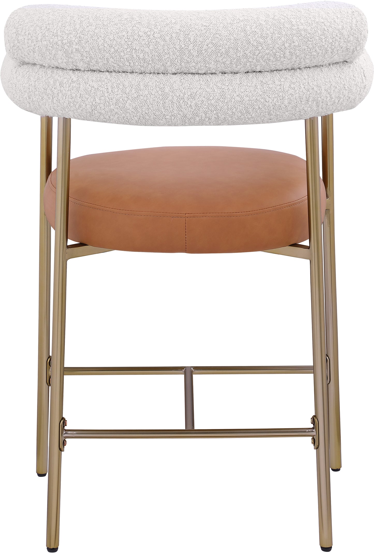 santorini cognac boucle fabric counter stool