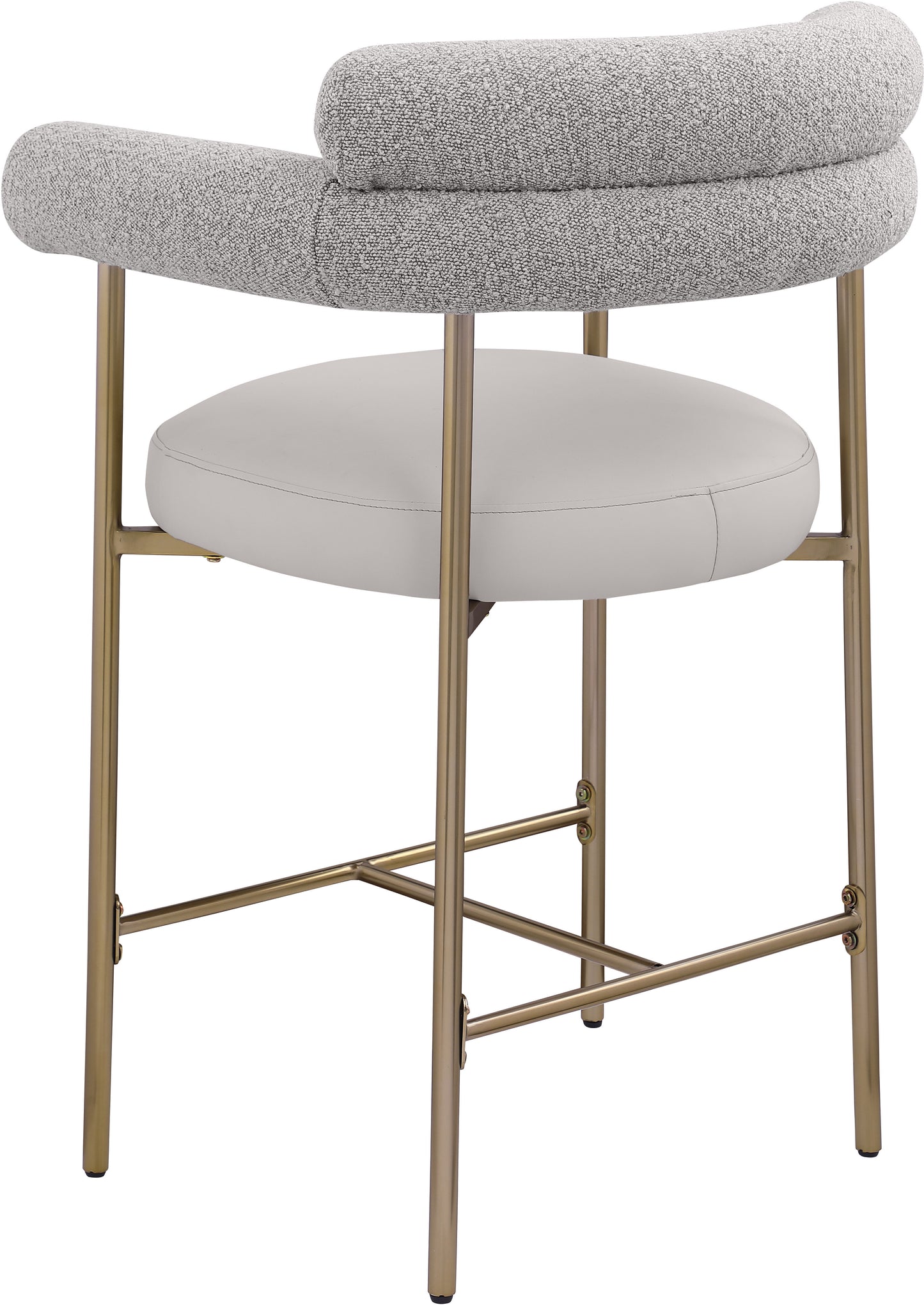 santorini taupe boucle fabric counter stool