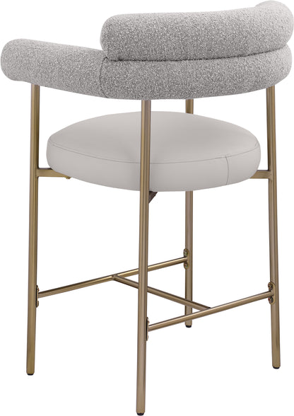 Santorini Taupe Boucle Fabric Counter Stool