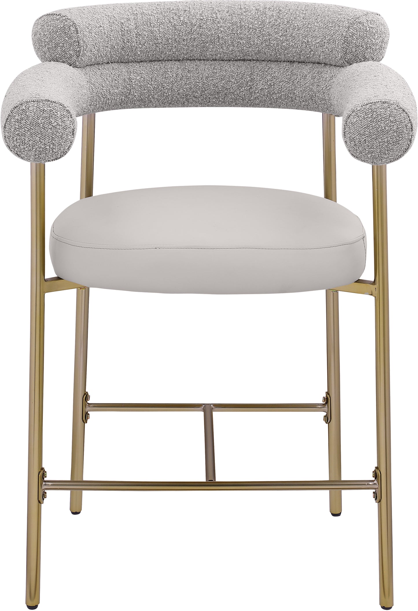 santorini taupe boucle fabric counter stool