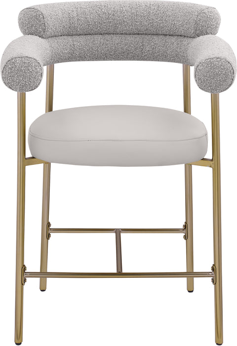 Santorini Taupe Boucle Fabric Counter Stool