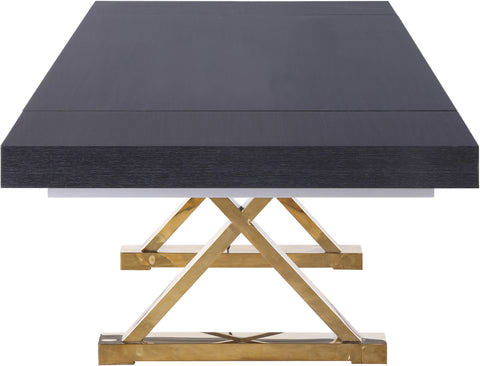 Hans Grey Oak Veneer Lacquer Extendable Dining Table (3 Boxes) T