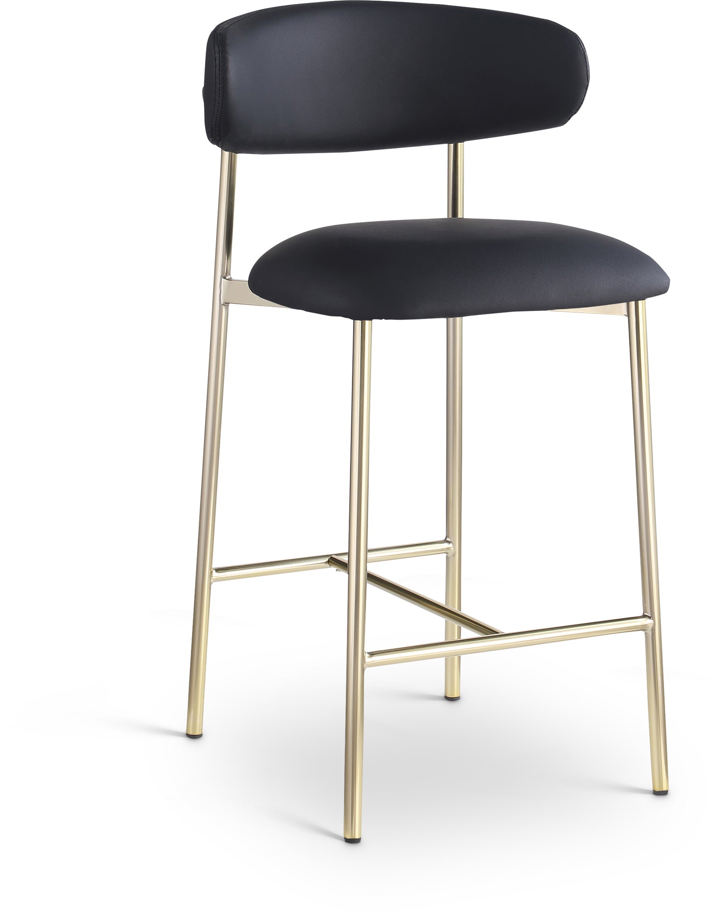 xoxo black vegan leather counter stool